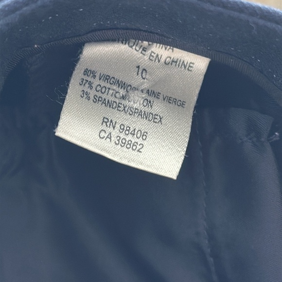 THEORY Navy Rosel Pinstriped Wool Blend Pants Office Career Slacks Size 10 - Picture 6 of 7